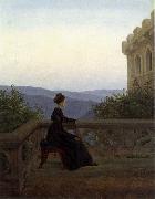 Carl Gustav Carus Woman on the Balcony Sweden oil painting artist